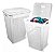 Cesto P/ Roupa Suja Retangular 72 Lts Rattan C/ Tampa Branco - Imagem 2