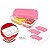 Kit 3 Potes p/ alimentos Retangulares Com Divisória e Tampa - Imagem 1