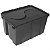 Caixa Organizadora Container Or-08 56 Litros Preto Com Tampa - Imagem 1
