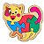 Quebra Cabeça Infantil Gato 2,5mm MDF 7 peças 19x17,5 cm - Imagem 1
