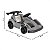 Kart Elétrico Infantil 6V Cinza C/ Controle Som Carregador - Imagem 6