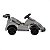 Kart Elétrico Infantil 6V Cinza C/ Controle Som Carregador - Imagem 3