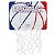 Tabela de Basquete Com Aro e Rede Branco Vermelho e Azul - Imagem 1