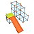 Playground Infantil Com Escalada E Escorregador 80Kg 1,50Mts - Imagem 4