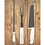 Kit Churrasco Facile 3 Peças Branco Inox Faca, Garfo Chaira - Imagem 4