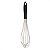 Batedor Manual Profissional Aço Inox C Cabo PP Preto 40 Cm - Imagem 1