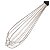 Batedor Manual Profissional Aço Inox C Cabo PP Preto 40 Cm - Imagem 2
