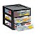Gaveteiro Pequeno Com 3 Gavetas Preto 21x17x18 cm 3,6 Lts - Imagem 1