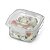 Pote Quadrado Pequeno Com Travas 370 ML Transparente 12CM - Imagem 2