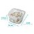 Pote Quadrado Pequeno Com Travas 370 ML Transparente 12CM - Imagem 3
