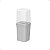 Porta Escovas Liso Branco Com tampa 8x8x20cm BPA Free - Imagem 4
