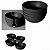 Conjunto 4 Bowls Cumbuca Grande 1100 ML Preto Multiuso 16CM - Imagem 2