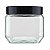 Pote de Vidro Liso Quadrado 800ML Com Tampa Preta Rosqueável - Imagem 1