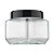 Pote de Vidro Liso Quadrado 800ML Com Tampa Preta Rosqueável - Imagem 3