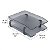 Caixa Articula Dupla Para Correspondências Fumê 35,5x26x13cm - Imagem 2