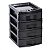 Gaveteiro Organizador Prático C/ 4 Gavetas Baixa Preto 44 Cm - Imagem 1