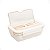 Marmita Hermética com talheres de bambu e PP off white 1,1L - Imagem 4