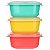 Conjunto 3 Potes Para Alimentos Quadrados 1,3 Litros Colors - Imagem 6