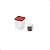Kit 6 Potes Modulares Porta Mantimentos Bpa Free Tampa Verm - Imagem 2