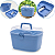 Maleta Box Multiuso Paramount Grande Com Divisórias Cor Azul - Imagem 1