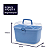 Maleta Box Multiuso Paramount Grande Com Divisórias Cor Azul - Imagem 2