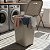 Cesto Rattan De Roupas Organizador Com Tampa Cor Nude 50 Lts - Imagem 2