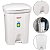 Lixeira 72 Litros Reforçada Com Pedal Alça e Tampa 299/01 Branca Sanremo - Imagem 1