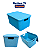 Caixa Organizadora 7 Litros Rattan Azul C/tampa 123Organizei TPTF - Imagem 8