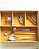 Organizador De Gaveta Bambu Modular Porta Talher Utensilios Cor Marrom-claro - Imagem 3