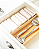 Organizador De Gaveta Bambu Modular Porta Talher Utensilios Cor Marrom-claro - Imagem 5