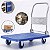 Carrinho Plataforma De Carga Reforçado Dobrável 300kgs Cor Azul - Imagem 9