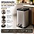 Lixeira Inox 20L Com Pedal Banheiro Cozinha Quadrada Mor - Imagem 1