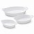 Kit 3 Travessas Assadeiras Ovais Opaline 1,4/1/0,6LTS Porcelana Branca - Imagem 2