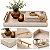 Bandeja Decorativa Retangular Com Alça 48x35cm Off White - Imagem 1
