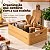 Caixa Organizadora Bambu Natural Com Alça 33x22x12 Multiuso - Imagem 1