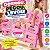 Cadeirinha Banqueta Infantil Dobrável Cor Rosa Encosto Urso - Imagem 4