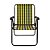 Cadeira Praia Alta Xadrez Dobrável Resistente Mel Mor - Imagem 3
