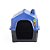 Casinha Casa De Cachorro Pet C/ Chaminé Luxo Ecológica Azul - Imagem 2