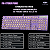 Teclado Mecânico Gamer + Apoio de Pulso Mk Storm Punk Retrô Magegee Switch Azul, Cor Violeta - Imagem 8