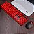 SADES V2020 teclado + mouse sem fio Wireless 2,4Ghz Vermelho - Imagem 3