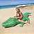 Boia Bote Inflável Jacaré Verde Gigante 58562 Intex 203cm - Imagem 2