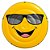 Boia Ilha Inflável Emoji Cara Legal Intex 173cm - Imagem 1