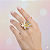 Anel Multi-Flor Banho Ouro Quebec 18k - Imagem 3