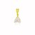 Pingente Triângular Cristal Banho Ouro 18k - Imagem 1