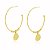 Brinco Argolas Banho Ouro Quebec 18k - Imagem 1