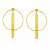 Brinco Argolas Banho Ouro Quebec 18k - Imagem 1