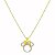 Colar Veneziana com Pingente Mickey Banho Ouro 18k Fecho Boia - Imagem 1