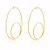 Brinco Argola Oval Banho Ouro Quebec 18k - Imagem 1