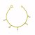 Pulseira Infantil Elo Português Cristal Banho Ouro 18k Fecho Boia - Imagem 1