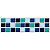 Faixa Pastilha Adesiva Resinada 27x8 cm - AT026 - Azul - Imagem 2